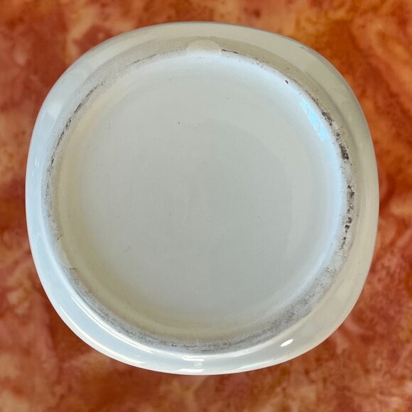 Ivory Gold Sugar Skeleton Vase Canister With Multi-Color Floral - Picture 7 of 11